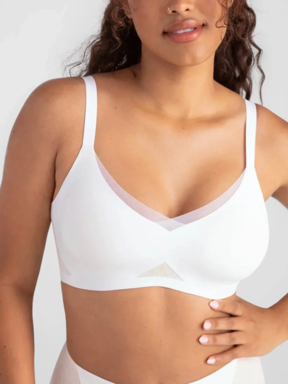 NWT Honeylove Lace Cross Over Bra Black